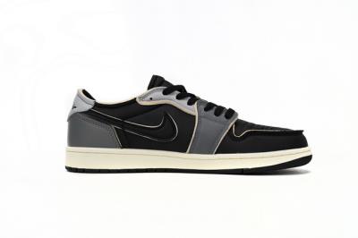 wholesale quality air jordan 1 low black grey