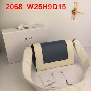 Celine 2068 messenger bag beige/royal blue 41555