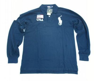 Ralph Lauren men Polo shirt-long sleeve-blue No.332