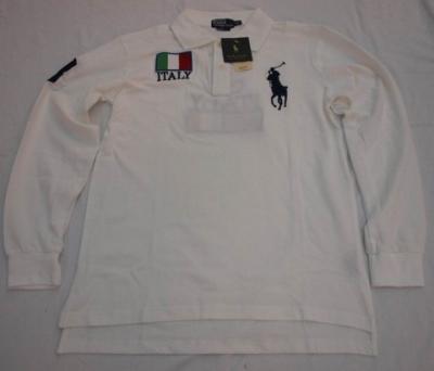 Ralph Lauren men Polo shirt-long sleeve-white No.336