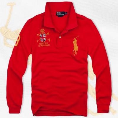 Ralph Lauren men polo shirt-long sleeve No.400