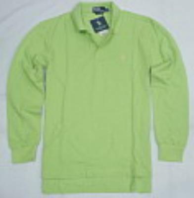 Ralph Lauren long sleeve men polo shirt-light green-small pony No.173