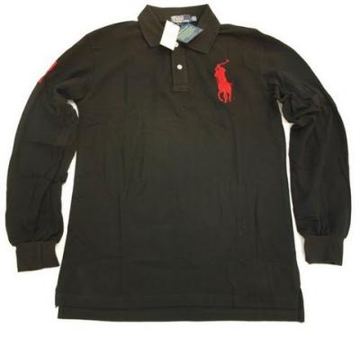 Ralph Lauren men polo shirt-long sleeve-black No.