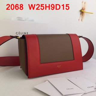 Celine 2068 Messenger Bag Red/Coffee 41547