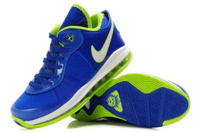 cheap james 8 basketball shoes low cut blue/white/green no. 112